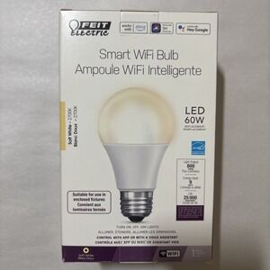 Feit Smart WiFi Bulb LED 60W Replacement Soft White 1pk A19